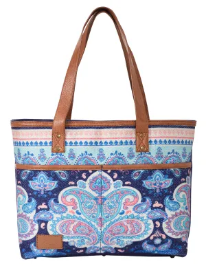 Mona B Large Kilim Inspired Canvas Handbag for Women | Zipper Tote Bag | Crossbody Bag | Stylish Vintage Shoulder Bags for Women: Multi