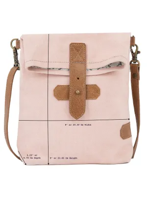 Mona B Small Messenger Crossbody Bag with Stylish Design for Women: Pink