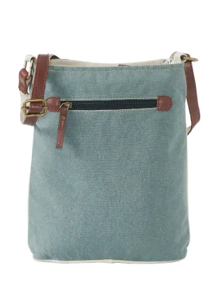 Mona B Women Canvas Messenger Crossbody Vintage Sling Bag (Identified Ice)