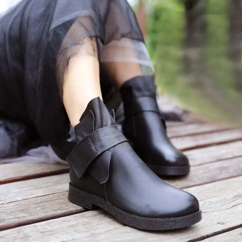 New Autumn Leather Casual Short Boots | Gift Shoes