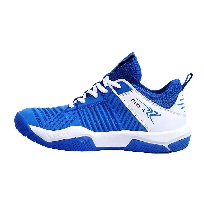 New Color Blue Kid Adult Fencing Shoes Non Slip Indoor Breathable Fencer Sneakers Size 31-45 Men Table Tennis Badminton Shoes