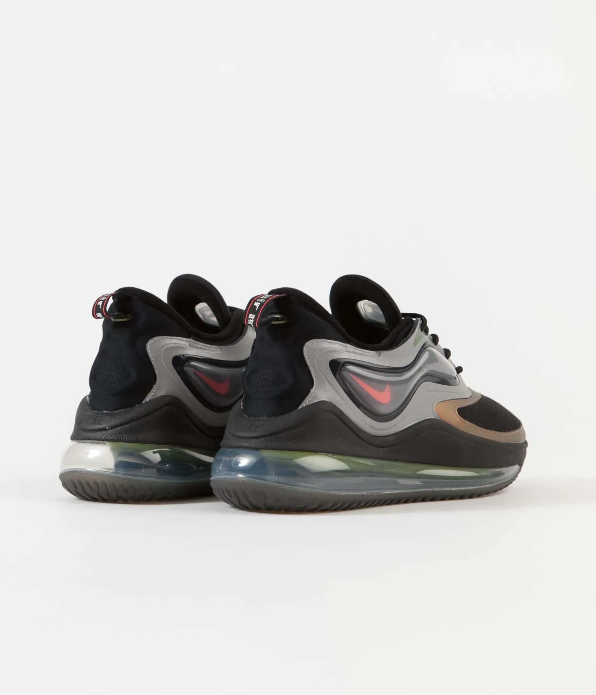 Nike Air Max Zephyr EOI Shoes - Metallic Silver / Bright Crimson - Black