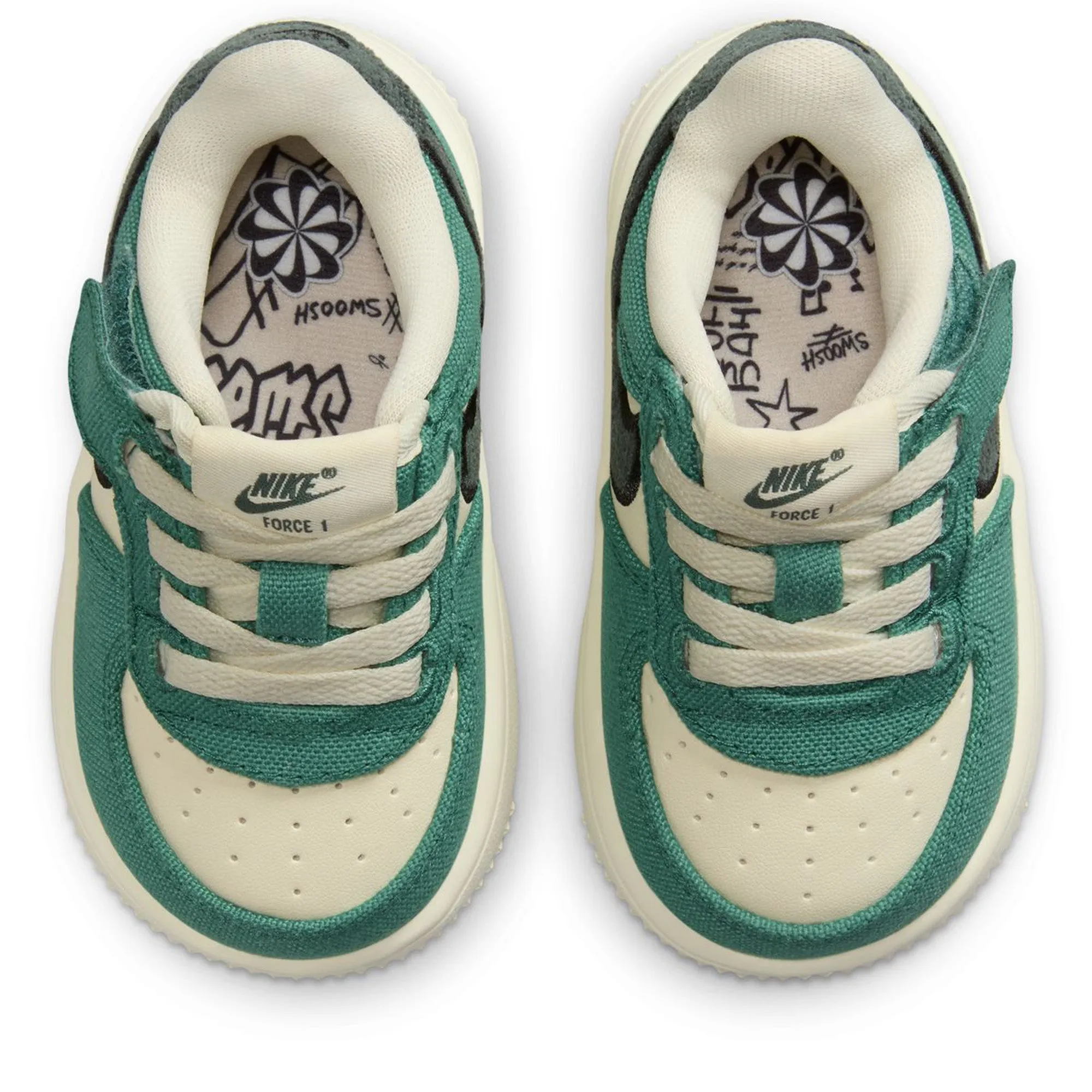 Nike Force 1 LV8 EasyOn (TD) - Coconut Milk/Vintage Green