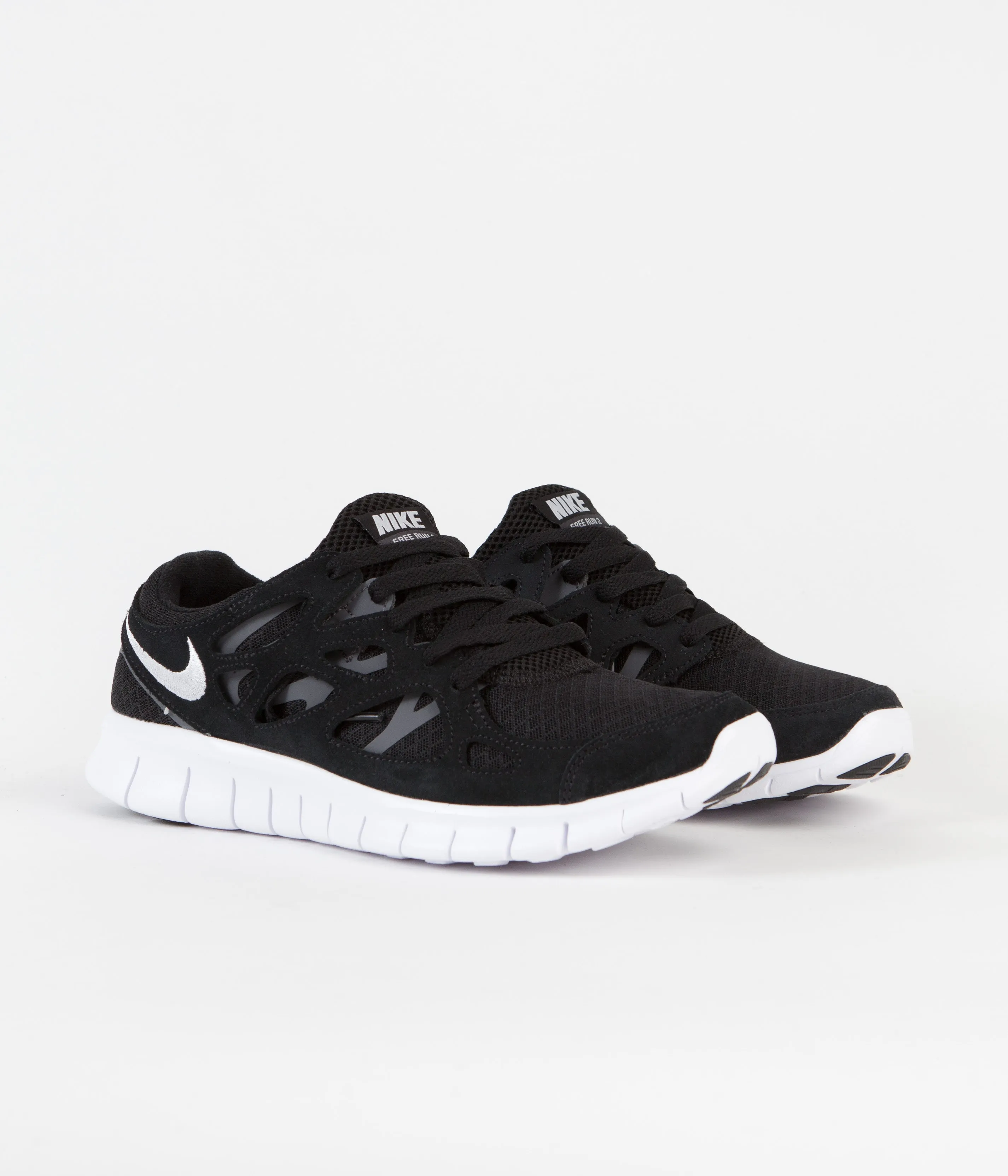 Nike Free Run 2 Shoes - Black / White - Dark Grey