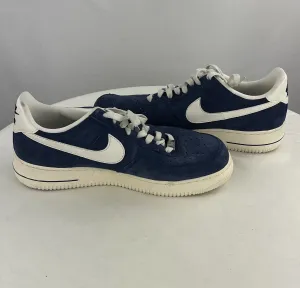 NIKE Men's Air Force 1 Low Blue Suede Tennis Shoes Sneakers Size 9.5