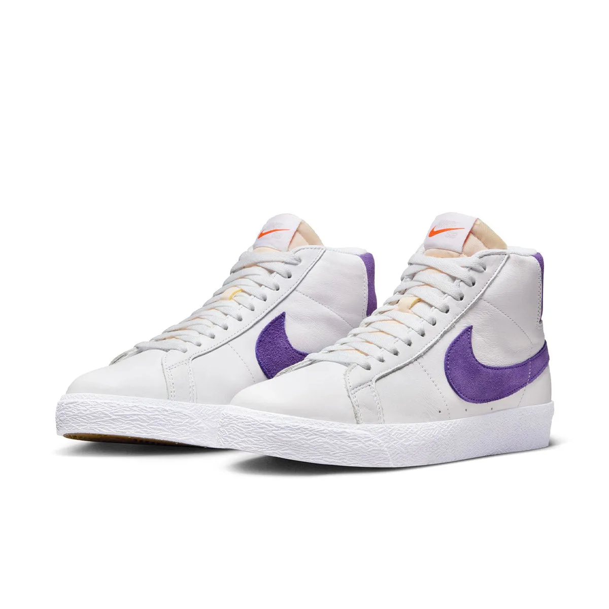 Nike SB - Blazer Mid ISO Shoes White/Court Purple-White-Gum Light Brown