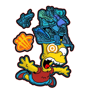 NIKE SB DUNK LOWS (Bart Simpson) | ILLCURRENCY White T-Shirt (FREE FALL)