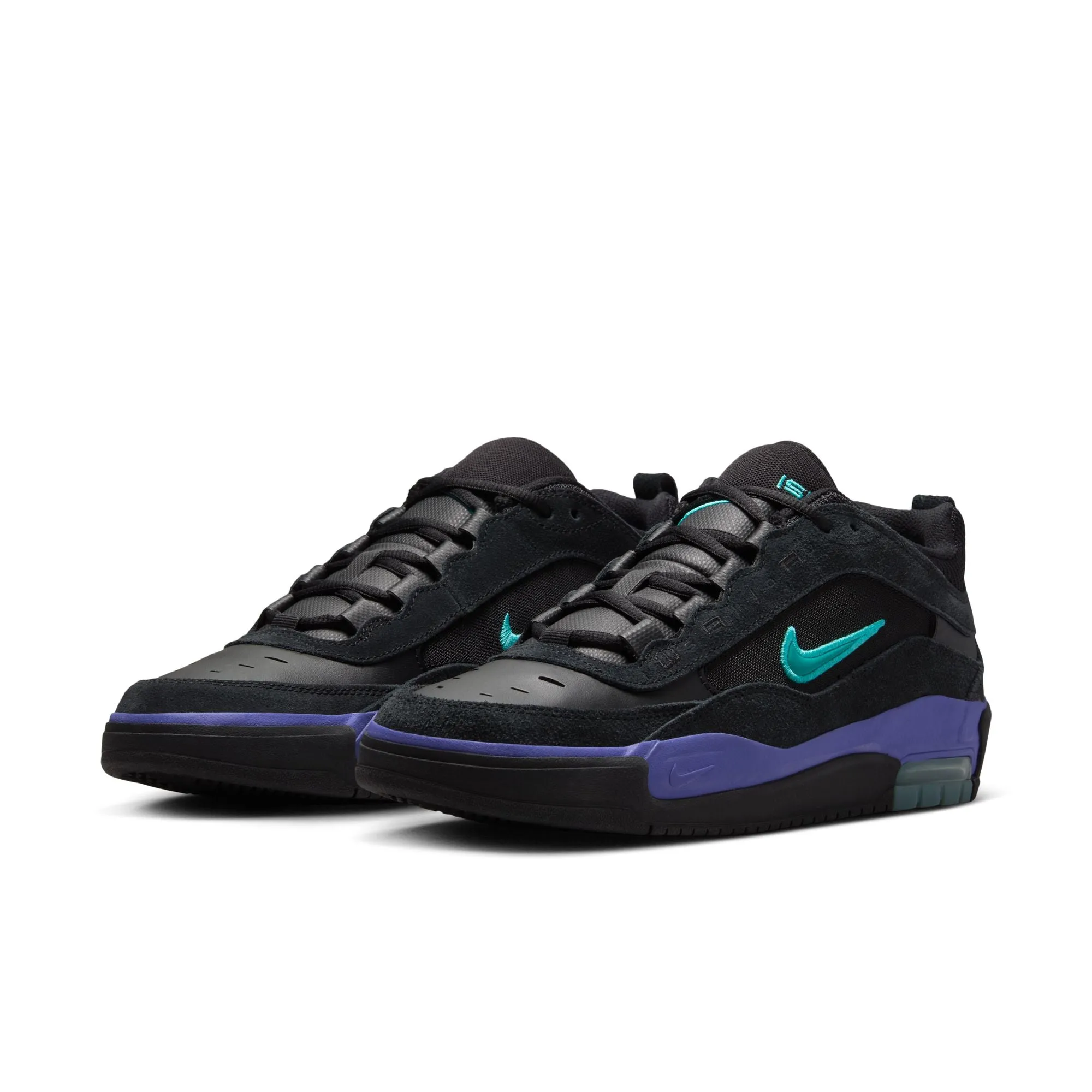 Nike SB - Ishod Wair Air Max Shoes - Black / Dusty Cactus - Black - Persian Violet