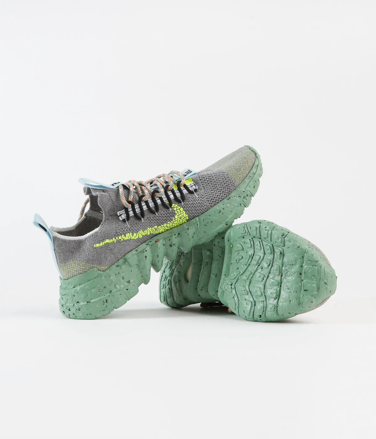 Nike Space Hippie 01 Shoes - Wolf Grey / Volt - Black - White