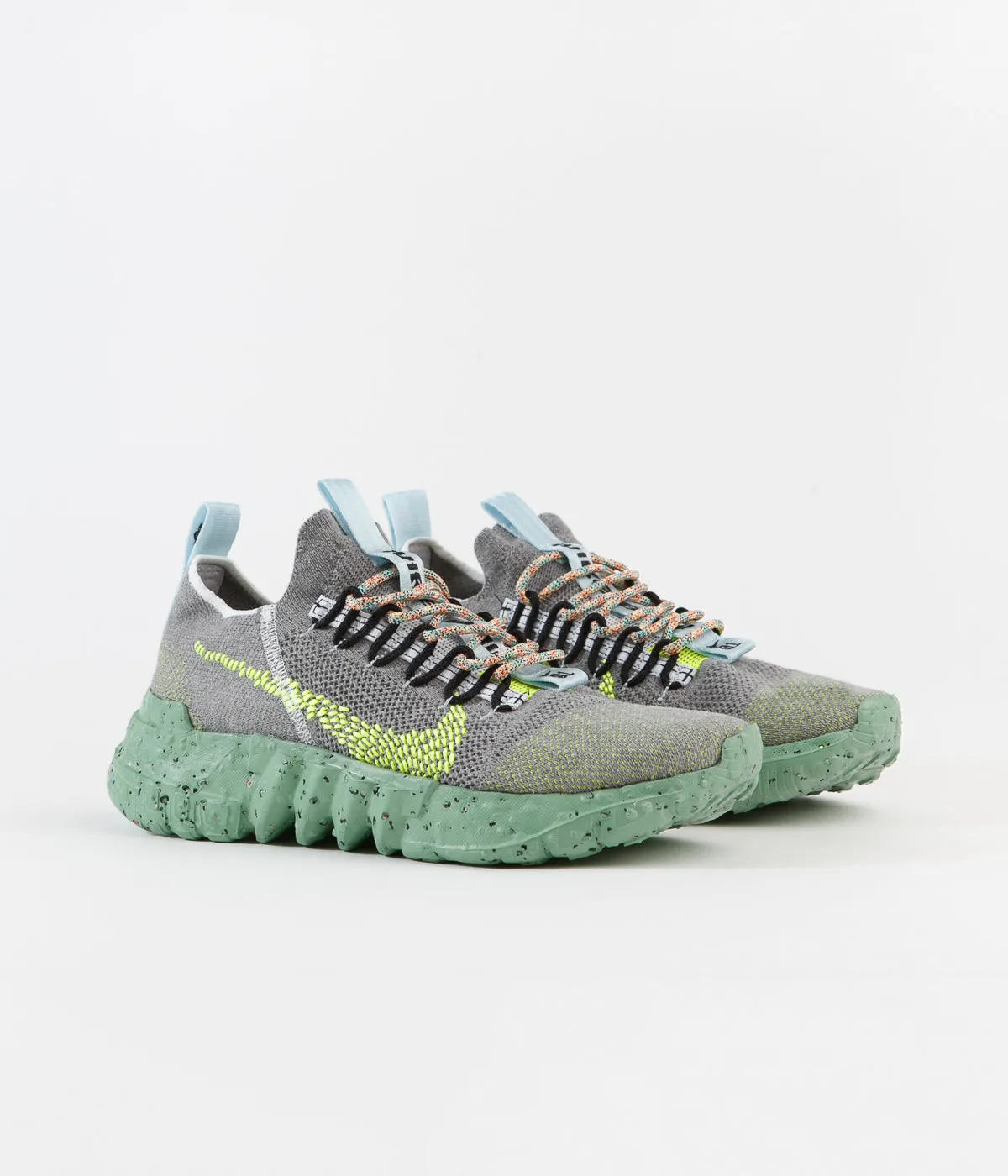 Nike Space Hippie 01 Shoes - Wolf Grey / Volt - Black - White