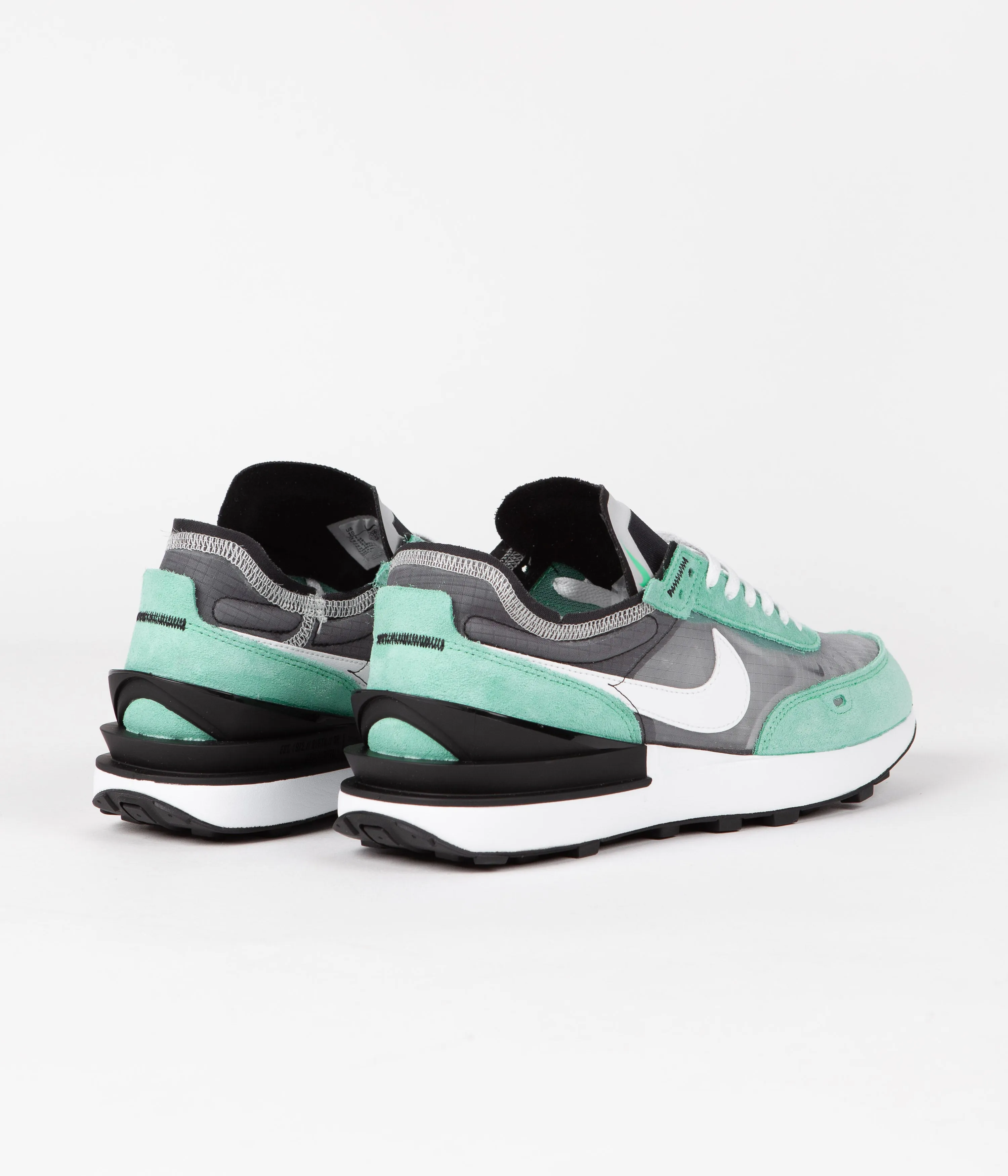 Nike Waffle One SE Shoes - Black / White - Light Menta - White