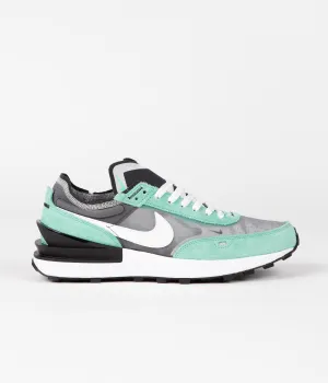 Nike Waffle One SE Shoes - Black / White - Light Menta - White