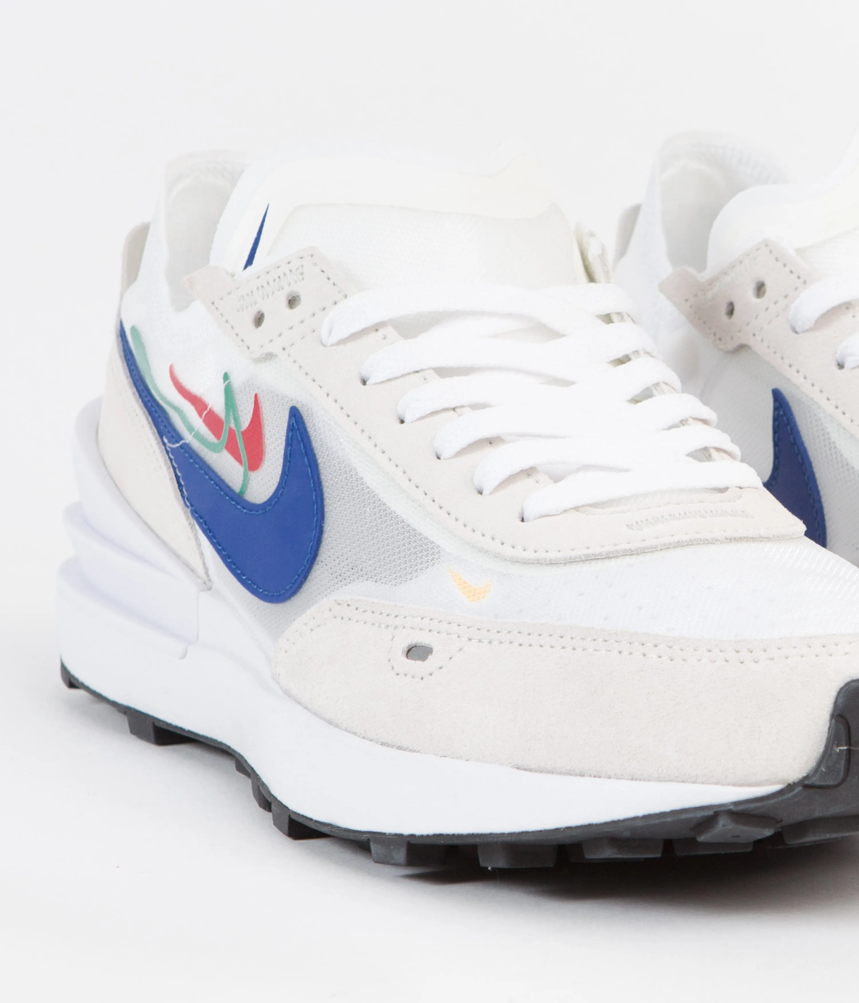 Nike Waffle One Shoes - White / Game Royal - Sail - University Red