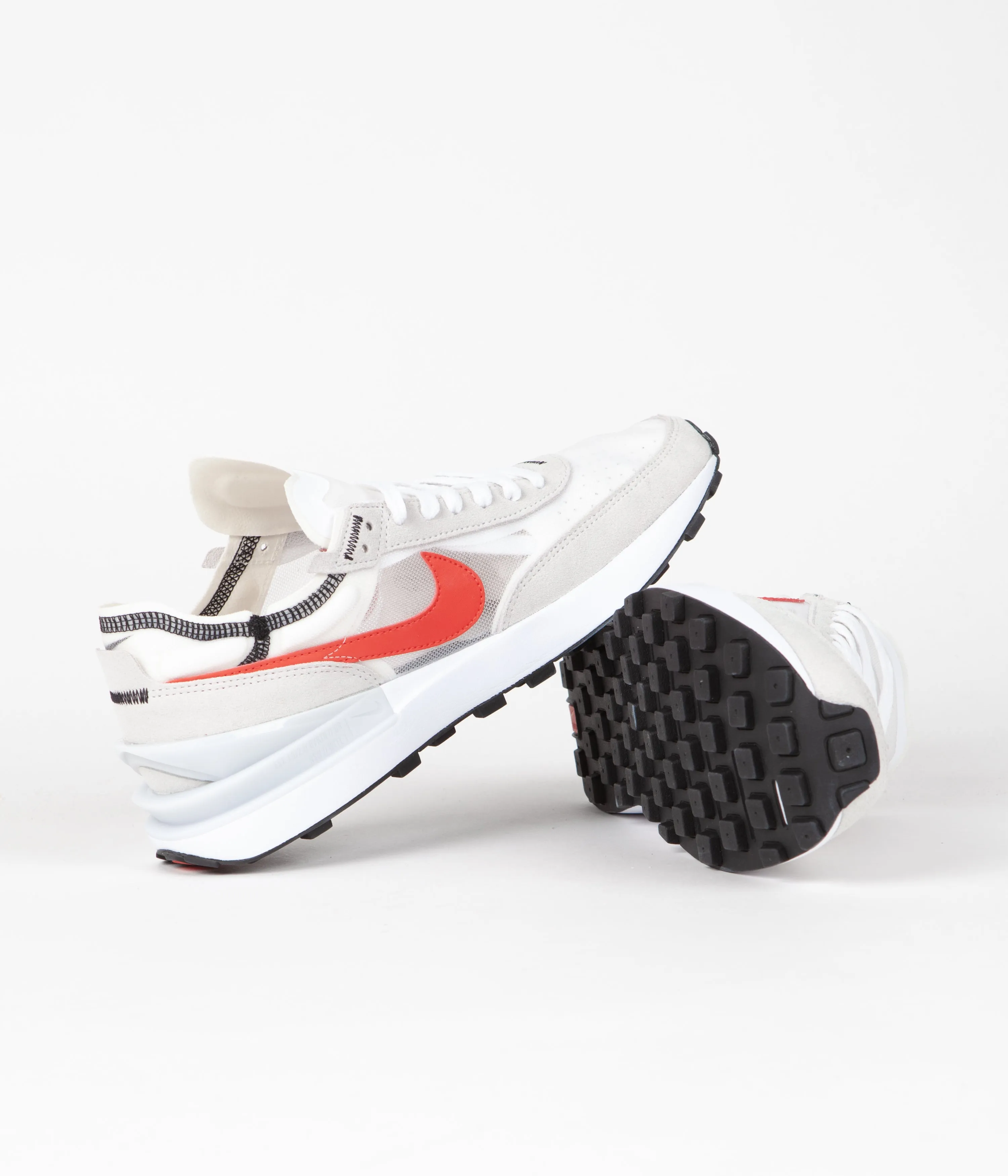 Nike Waffle One Shoes - White / Picante Red - Pure Platinum - White