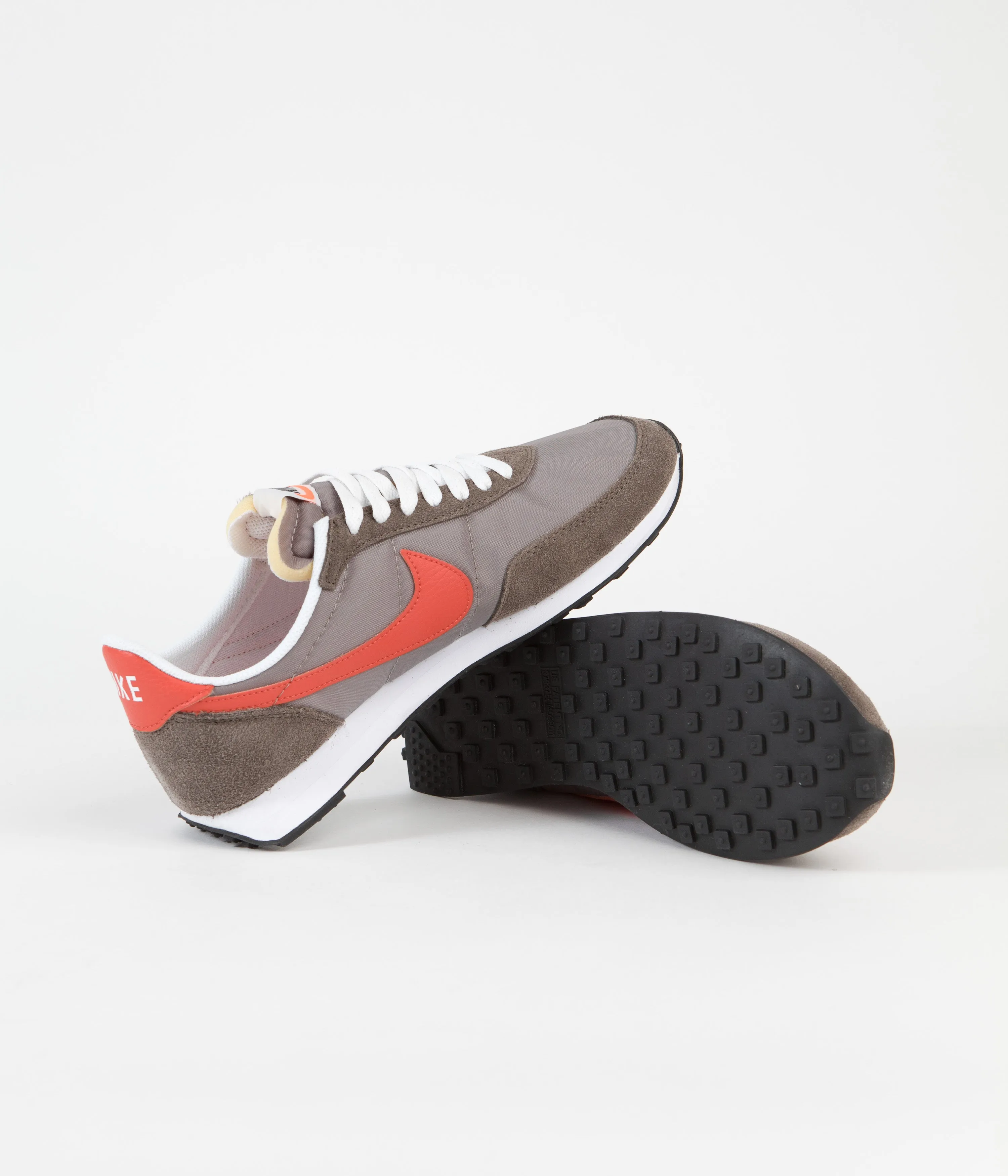 Nike Waffle Trainer 2 Shoes - Moon Fossil / Team Orange - Ironstone - Sail