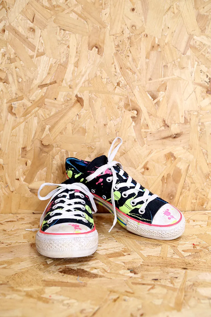 Paint Splash Double-Tongue Converse All Stars