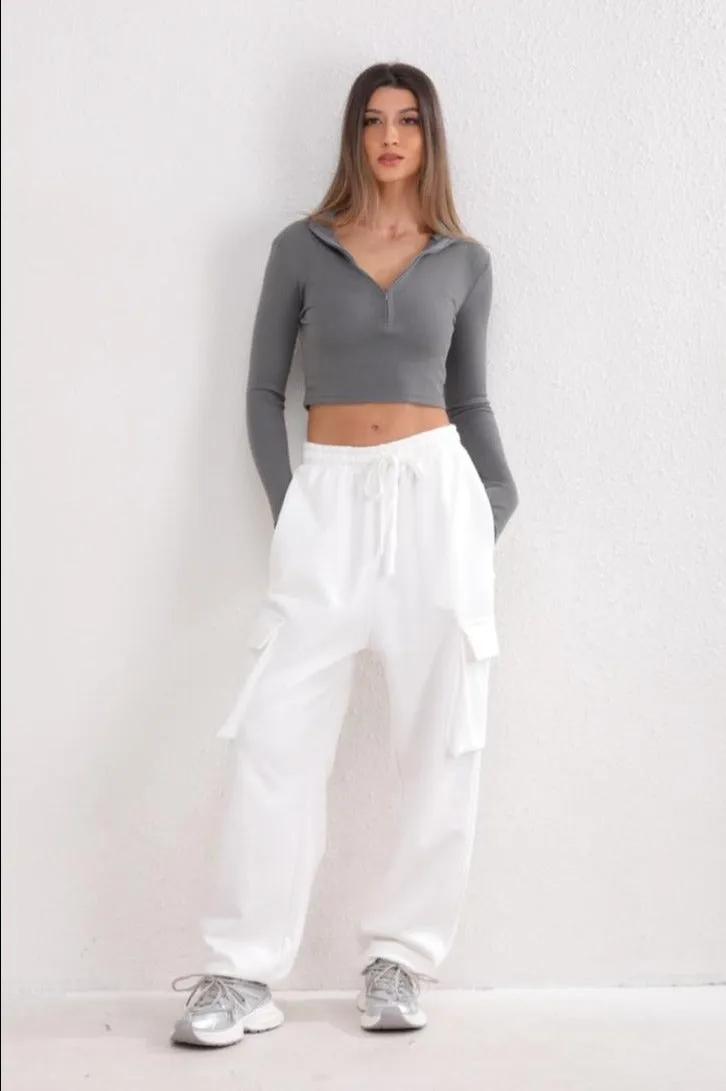 Parachute White Track Pants