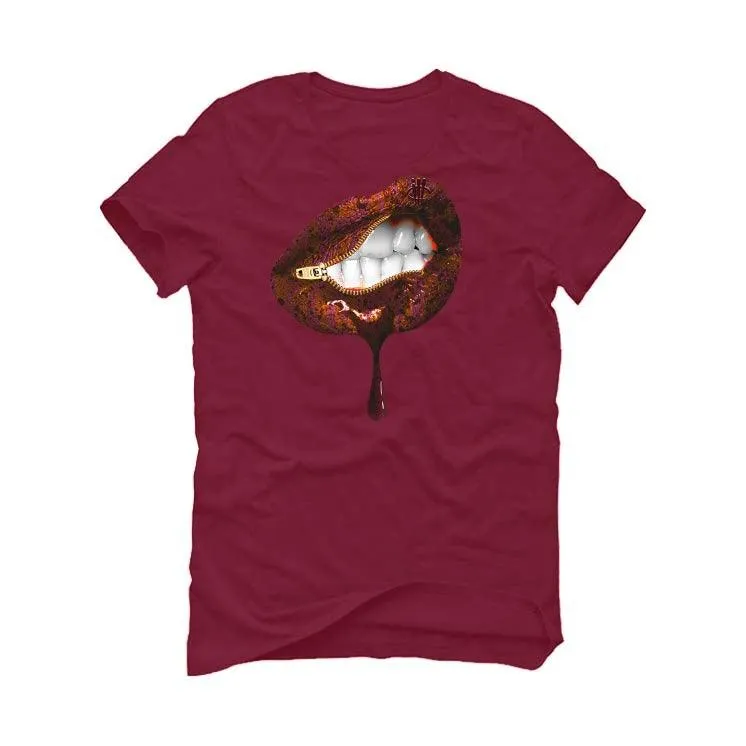 Patta x Nike Air Max 1 “Rush Maroon” Maroon T-Shirt (LIPS UNSEALED)