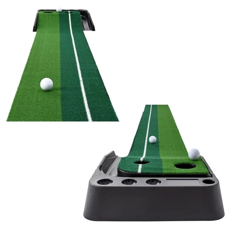 PGM Golf Mini Putting Mat Push Rod Trainer 2.5m, without Auto Ball Return Fairway (Green)