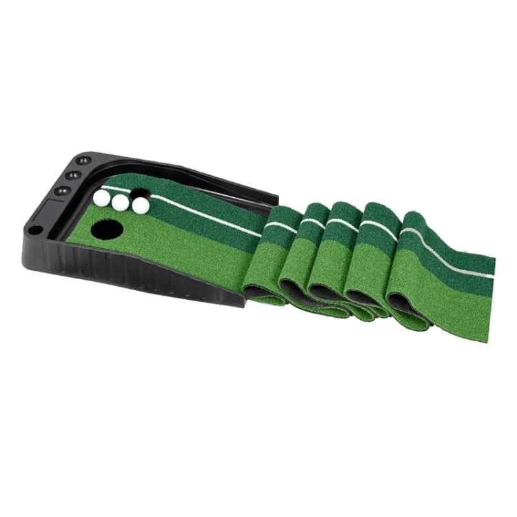 PGM Golf Mini Putting Mat Push Rod Trainer 2.5m, without Auto Ball Return Fairway (Green)