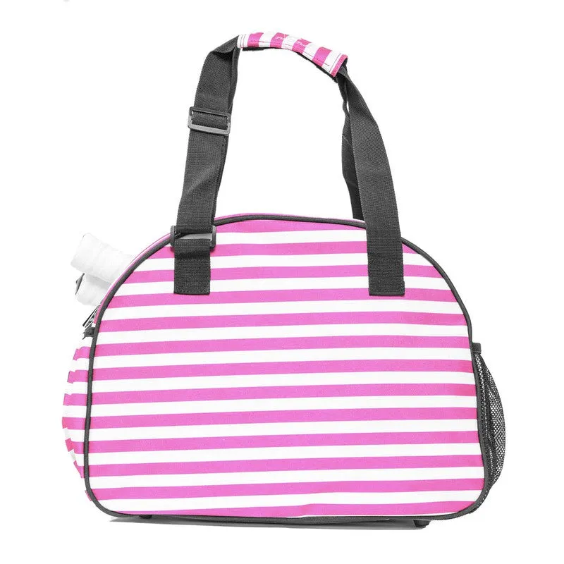 Pik'le'Ball Pickleball Tote - Pink Stripe