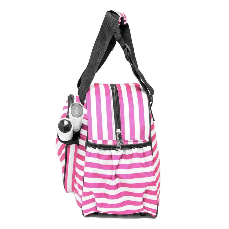 Pik'le'Ball Pickleball Tote - Pink Stripe