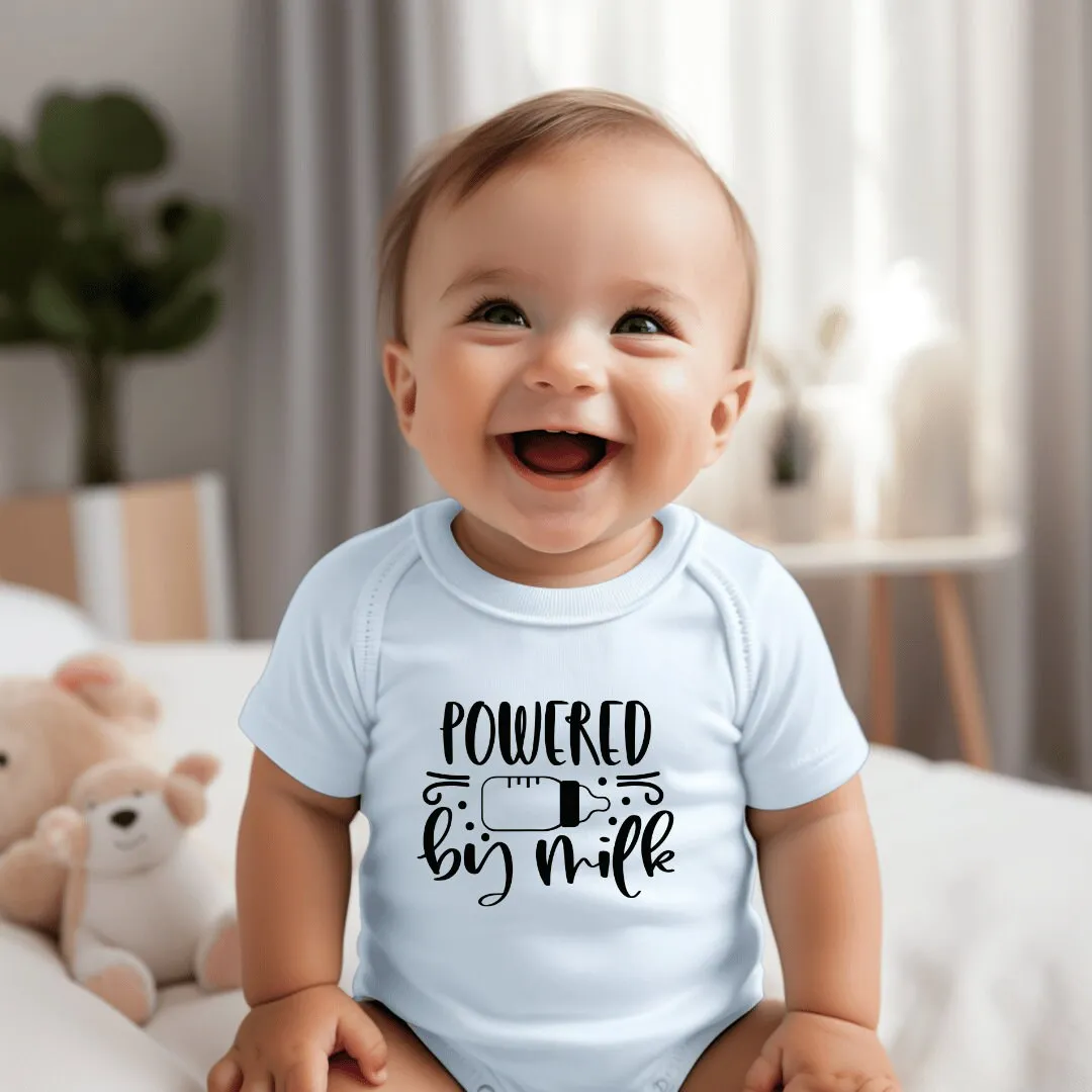 Power By milk Design Onesie, Custom Bodysuit, Trendy Baby Onesie, Personalized Onesie, Baby Shower gift, Unisex Baby Onesie, Stylish Onesie