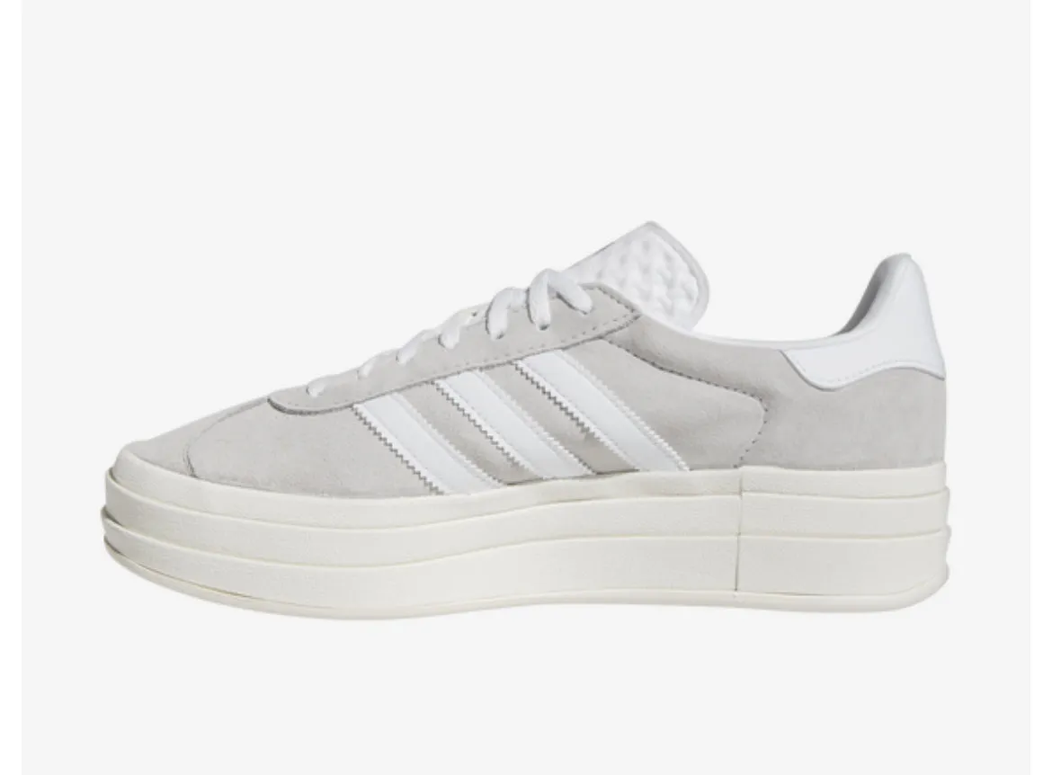 Pre-Order Light Gray Gazelle Bold Swarovski Adidas Platform