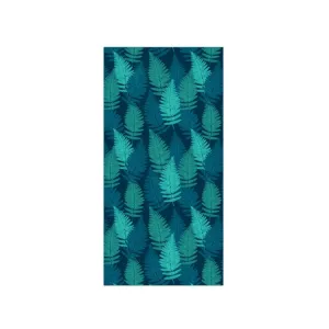 Printed Solid Color Beach Vacation Swimming Bath Towel Beach Towel, Color: Lake Blue Needle Leaf(Round Mesh Bag)