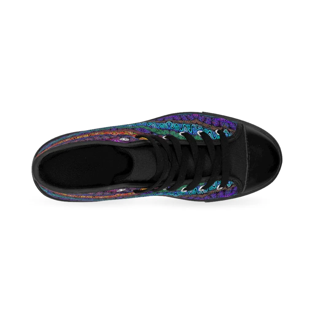 Rainbow Waves Women's High-top Sneakers