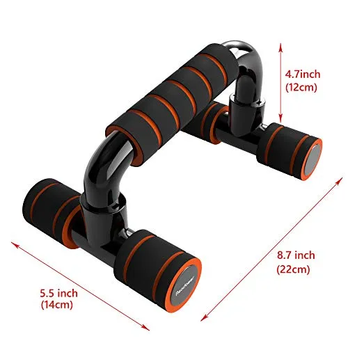 Readaeer Push Up Bars Gym Exercise Equipment Fitness 3 Pair Pushup Handles with Cushioned Foam Grip and Non-Slip Sturdy Structure Push Up Bars for Men & Women（Black）