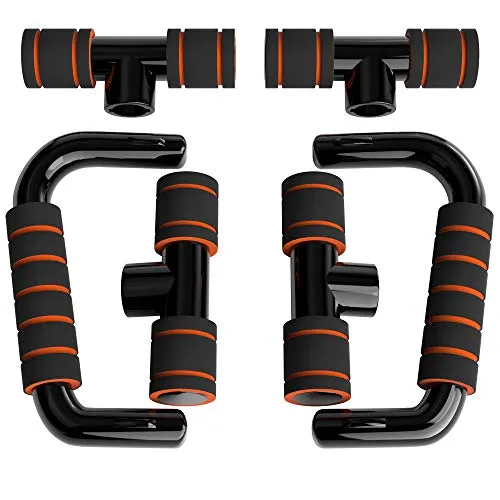 Readaeer Push Up Bars Gym Exercise Equipment Fitness 3 Pair Pushup Handles with Cushioned Foam Grip and Non-Slip Sturdy Structure Push Up Bars for Men & Women（Black）