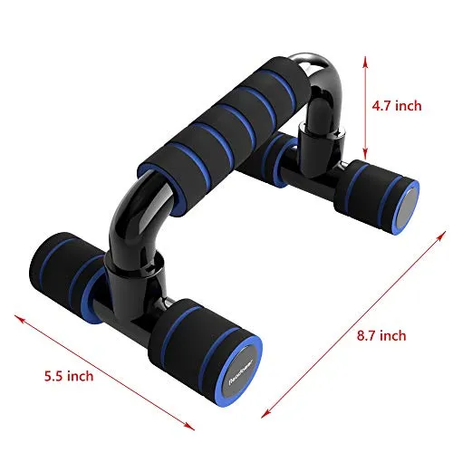 Readaeer Push Up Bars Gym Exercise Equipment Fitness 3 Pair Pushup Handles with Cushioned Foam Grip and Non-Slip Sturdy Structure Push Up Bars for Men & Women（Black）