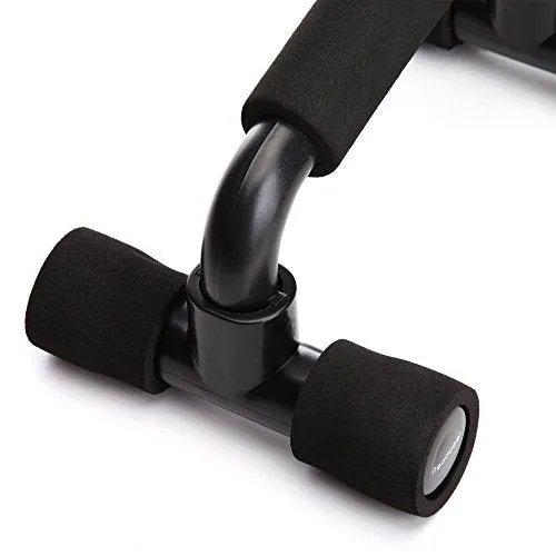 Readaeer Push Up Bars Gym Exercise Equipment Fitness 3 Pair Pushup Handles with Cushioned Foam Grip and Non-Slip Sturdy Structure Push Up Bars for Men & Women（Black）