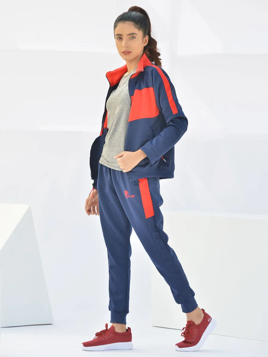 Reborn - Tracksuit - Navy Blue / Scarlet Red