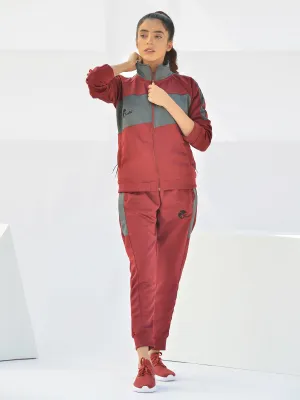 Reborn - Tracksuit - Rosewood Maroon / Lava Grey