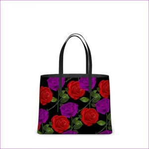 Red Rose Purp Authentic Leather Designer Kika Tote