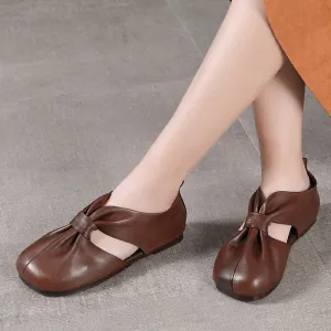 Retro Leather Women's Flats