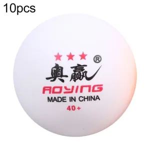 ROYING 10 PCS Professional ABS Table Tennis Training Ball, Diameter: 40mm, Specification:White 2Stars