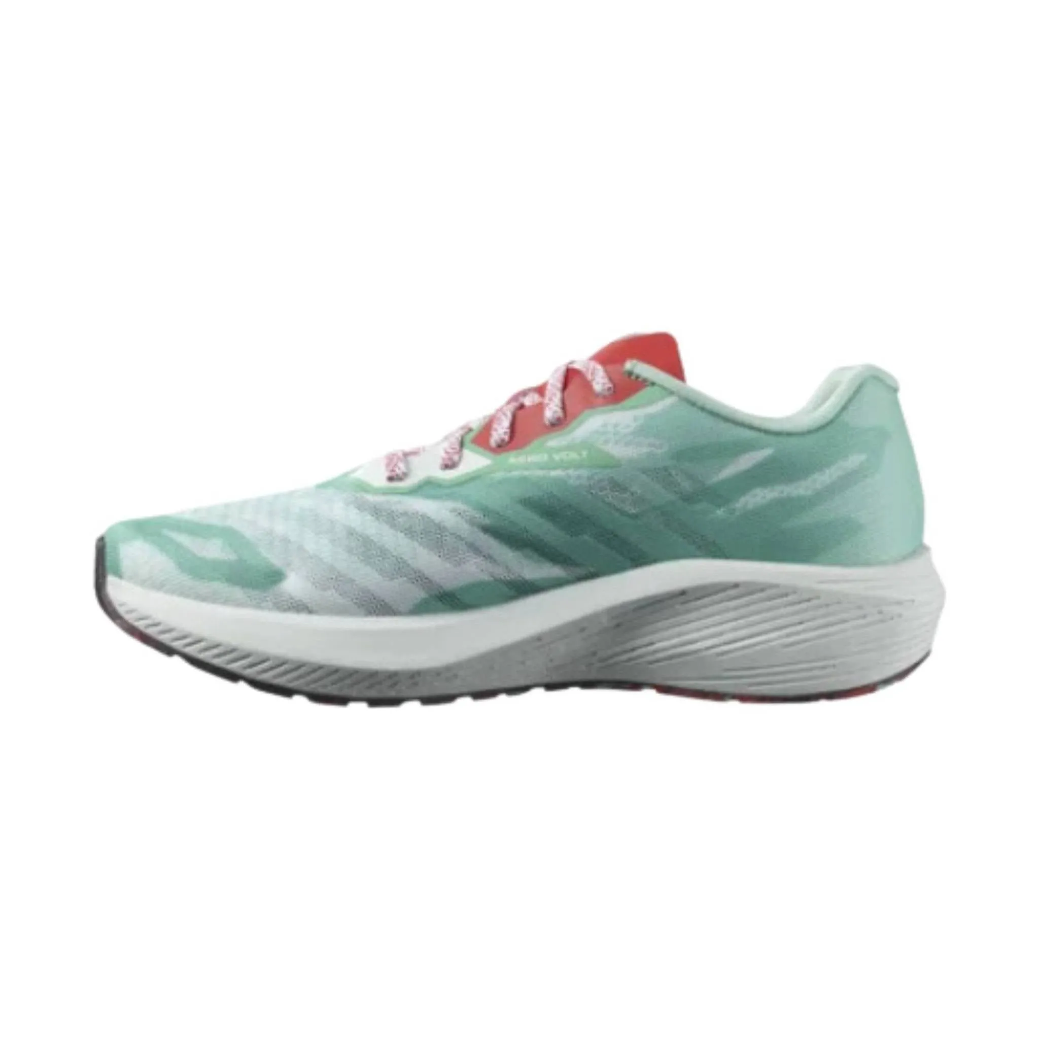 Salomon Women's Aero Volt Running Shoe - Yucca/White/Poppy Red