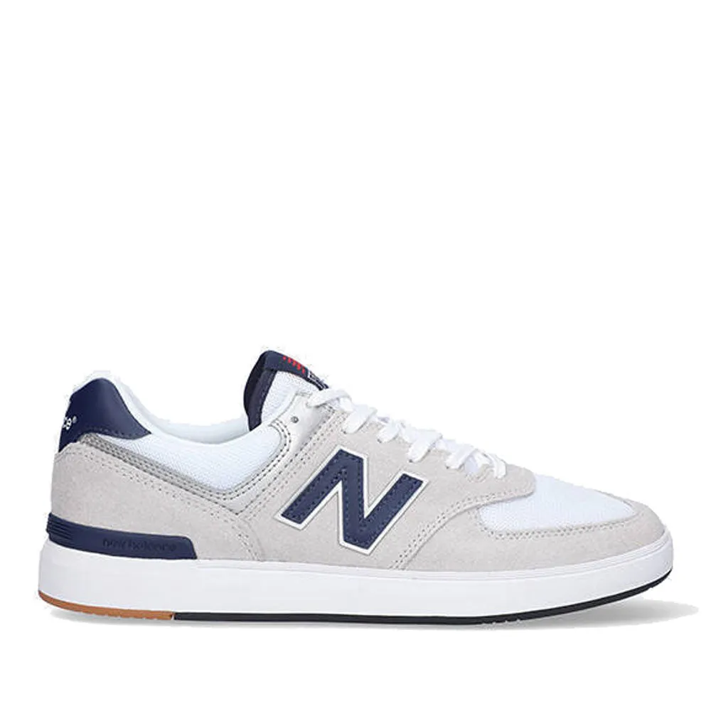 Scarpe Uomo NEW BALANCE Sneakers CT574 in Mesh e Suede colore Light Grey White e Navy