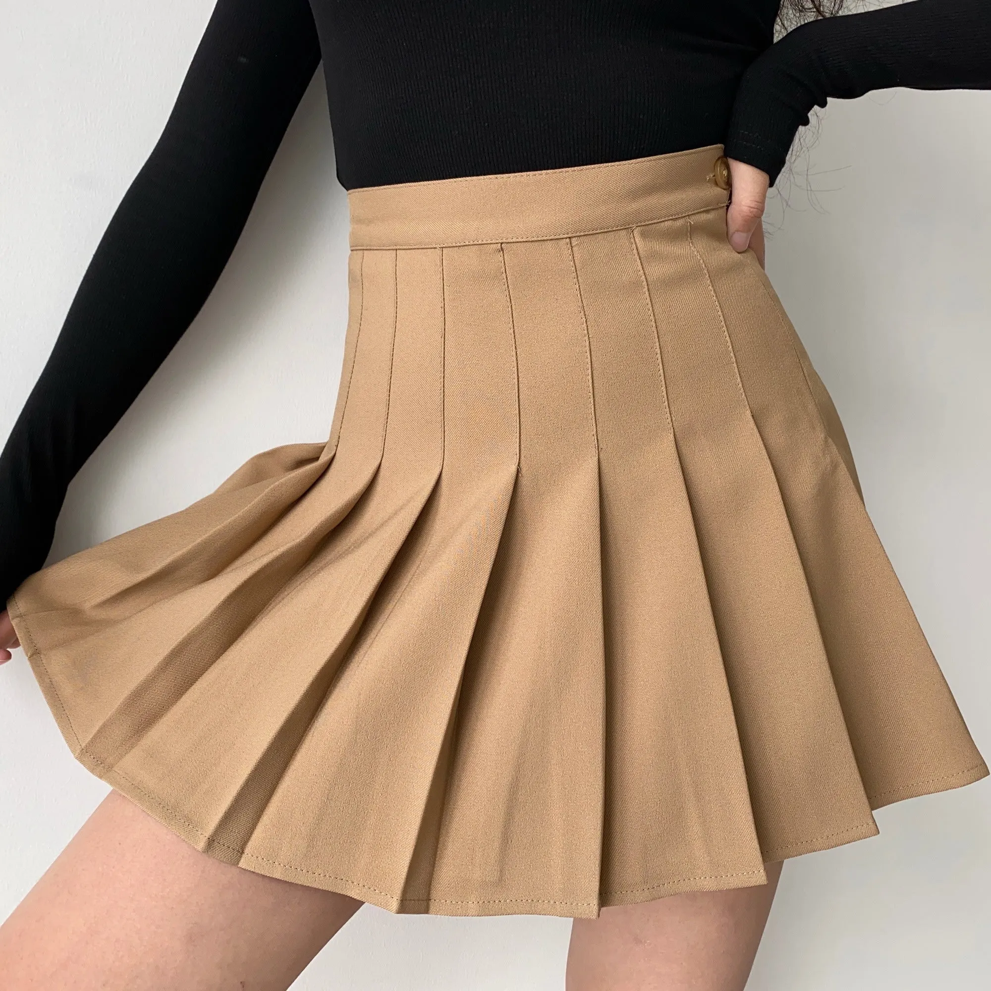 sealbeer - Khaki Tennis Skirt ~ HANDMADE