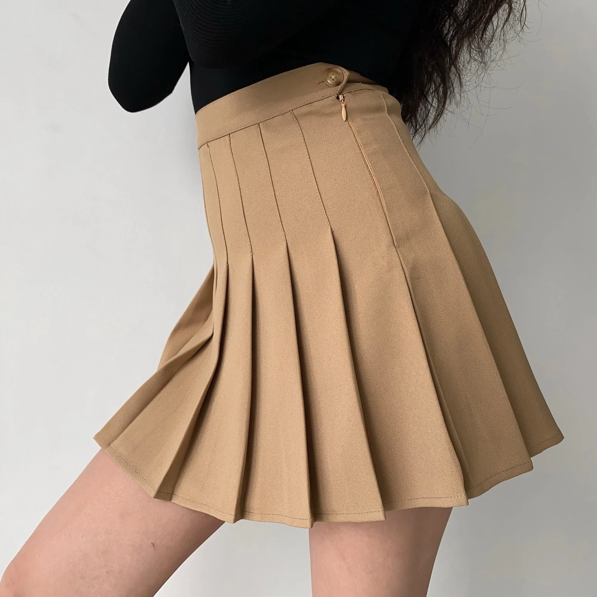 sealbeer - Khaki Tennis Skirt ~ HANDMADE