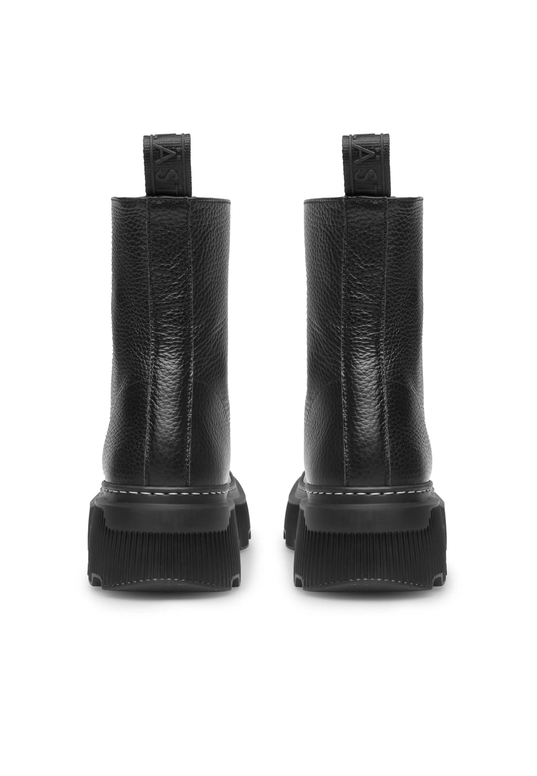 Shane Black Front Zip Leather Boots