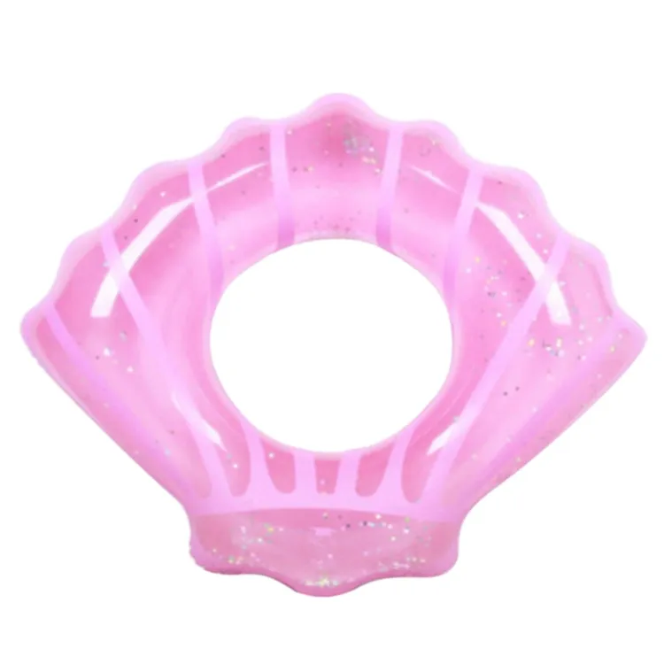 Shell Shape Inflatable Swimming Ring Lifesaving Ring Axillary Ring, Size: M,80x90cm(Pink)