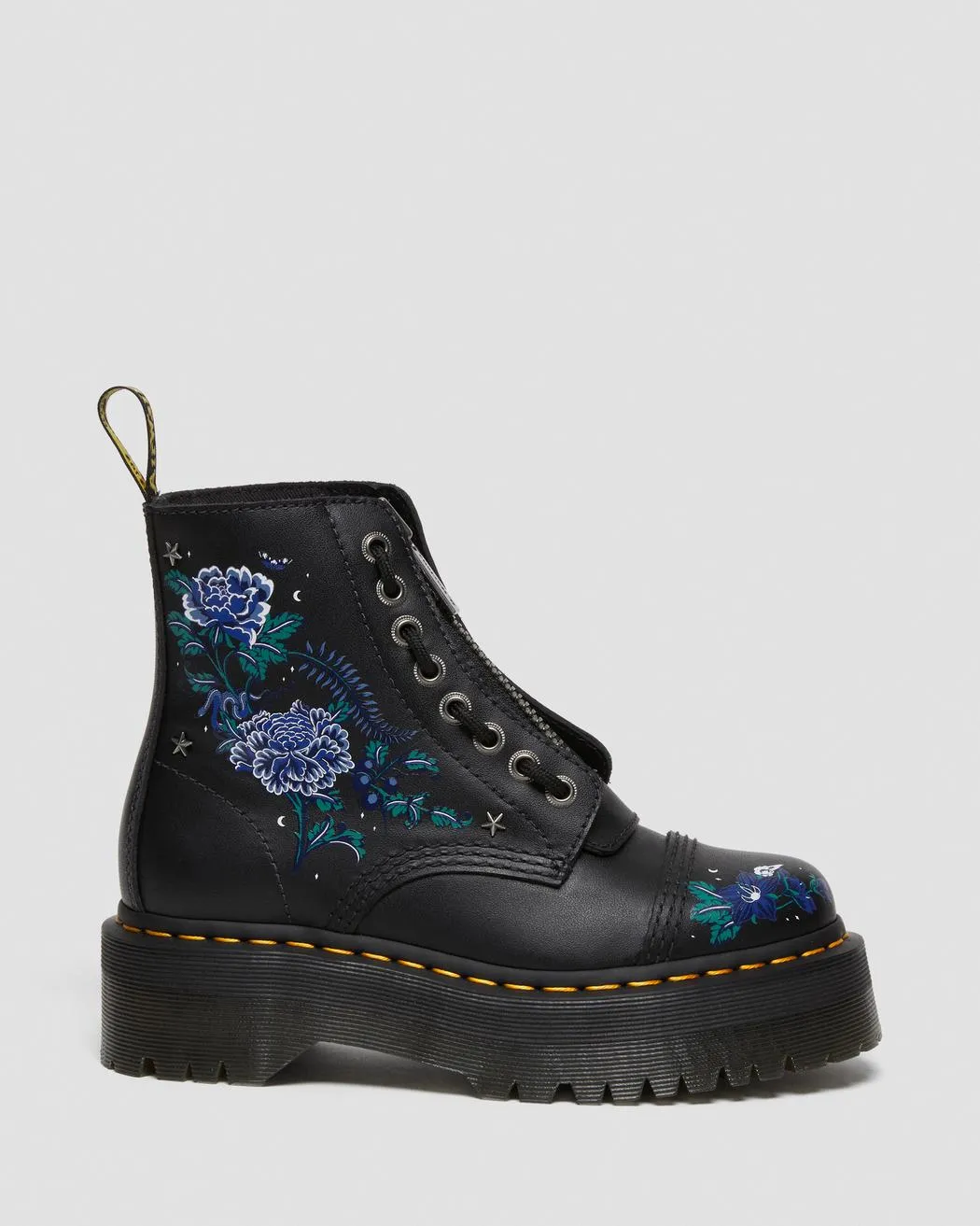 Sinclair Mystic Floral Leather Platform Boots