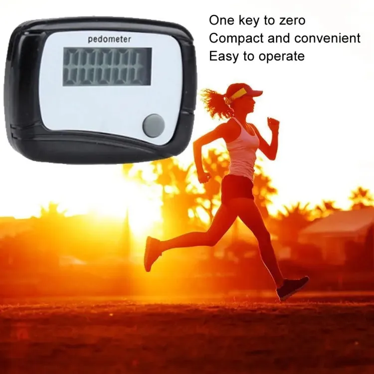 Single Function Pedometer Single Key Running Electro-Mechanical Counter, Color Random Delivery