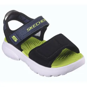 Skechers 406512L Razor Splash Boys Black, Navy And Lime Synthetic Touch Fastening Sandals