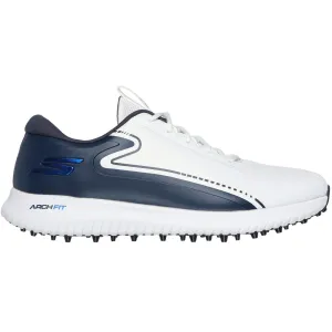 Skechers Go Golf Max 3 Spikeless Waterproof Shoes - White/Navy/Blue