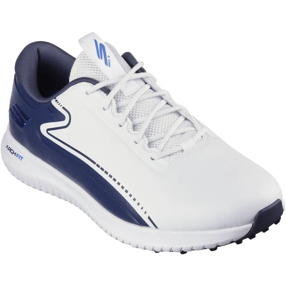 Skechers Go Golf Max 3 Spikeless Waterproof Shoes - White/Navy/Blue